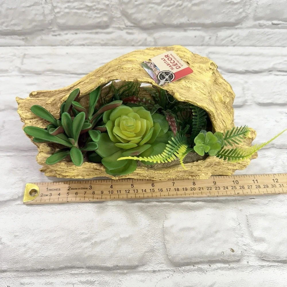 Thrive Habitat Decor Terrarium Driftwood Succulent Plant Resin Reptile Enclosure